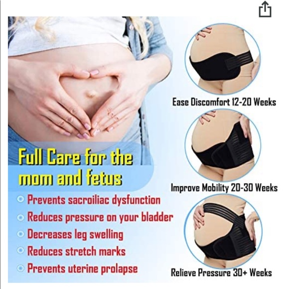Maternity Belt, Pregnancy Back Support, Back Support, Light Weights Black plus - Picture 4 of 8